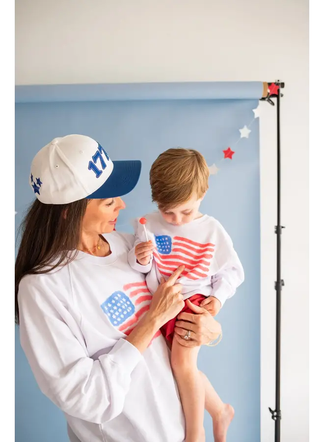 Kids Watercolor Flag Sweatshirt -