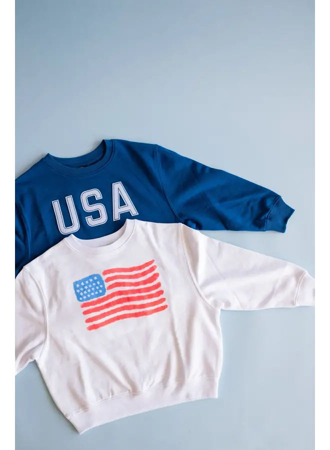 Kids Watercolor Flag Sweatshirt -