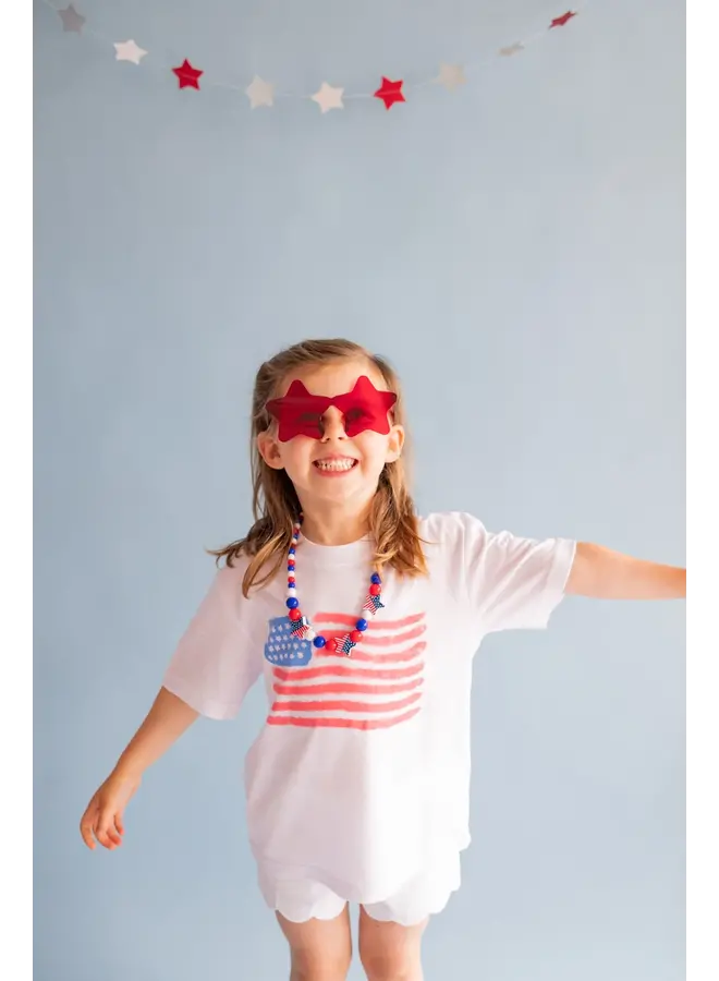 Kids Watercolor Flag Tee -