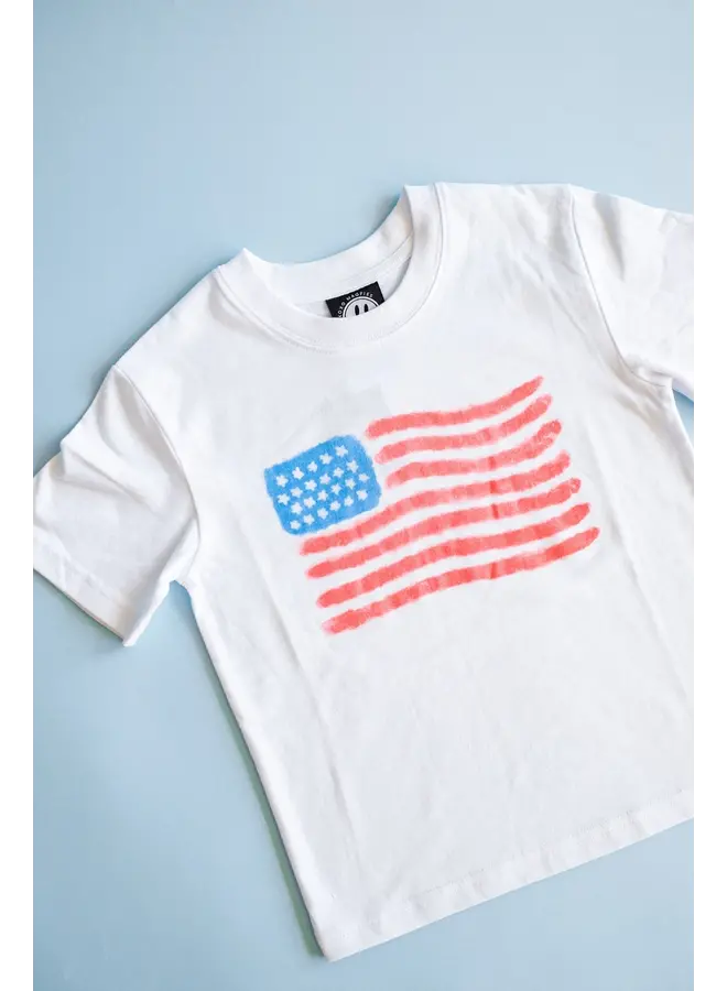 Kids Watercolor Flag Tee -