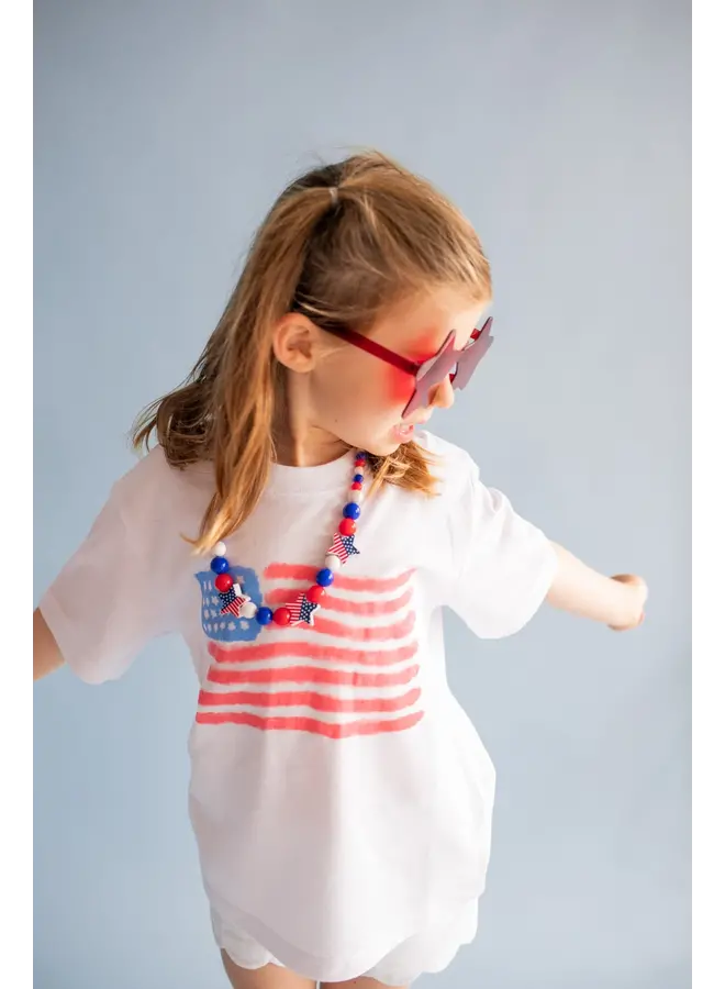 Kids Watercolor Flag Tee -