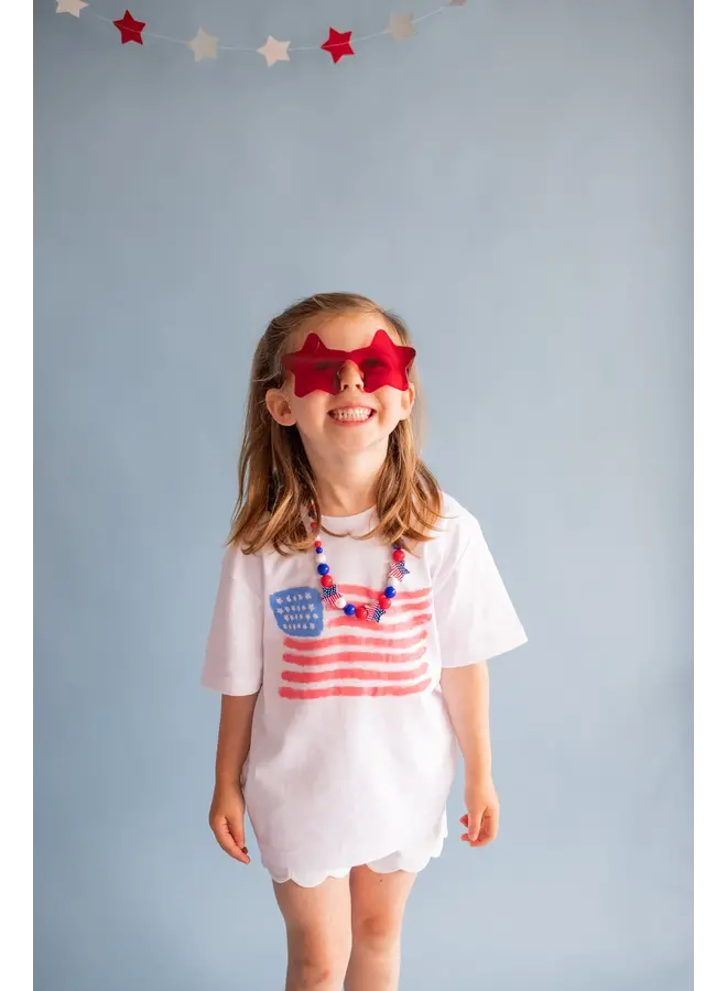 Kids Watercolor Flag Tee -