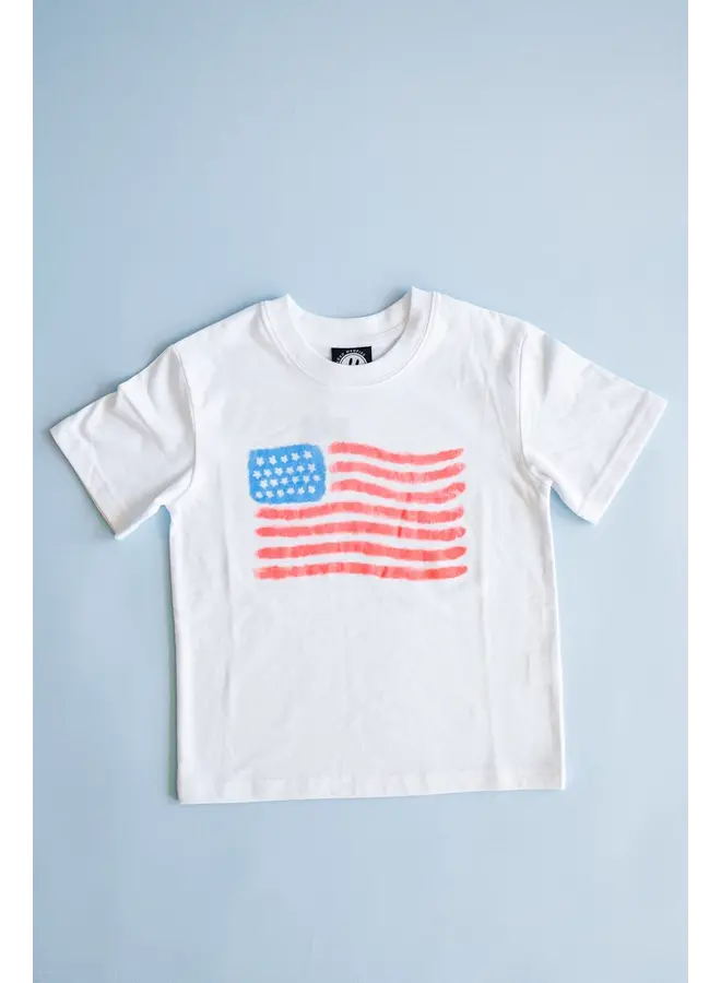 Kids Watercolor Flag Tee -