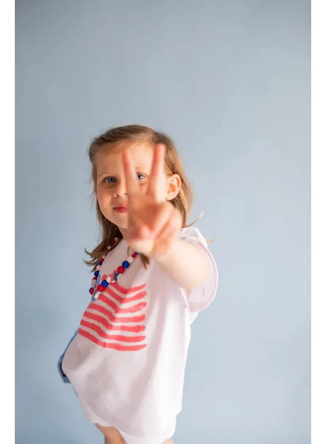 Kids Watercolor Flag Tee -