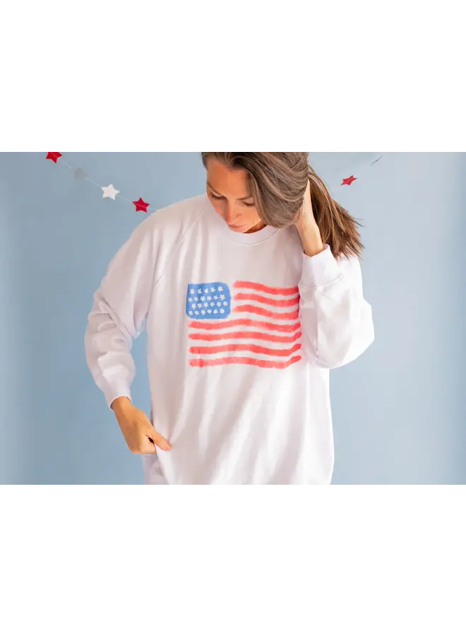 Watercolor Flag Adult Sweatshirt -