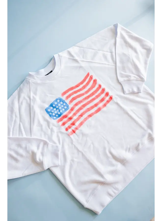 Watercolor Flag Adult Sweatshirt -