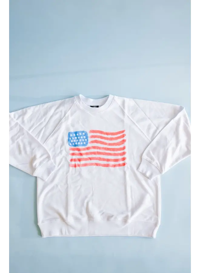 Watercolor Flag Adult Sweatshirt -
