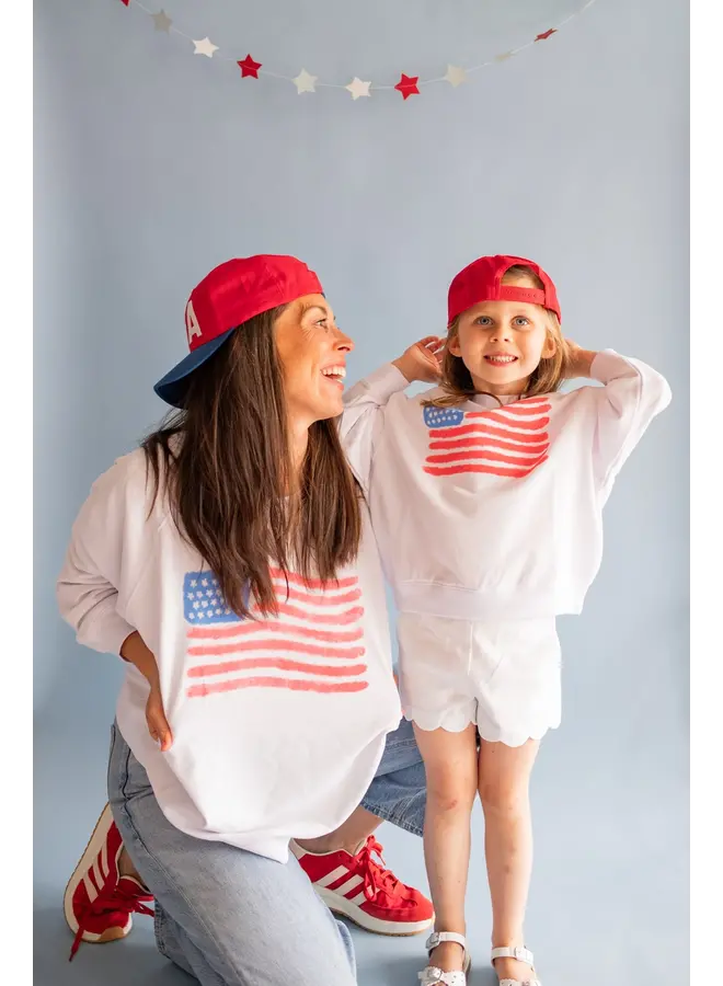 Watercolor Flag Adult Sweatshirt -