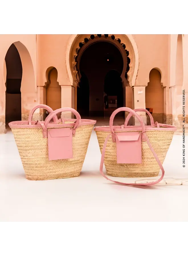 Hand & Shoulder Straw Tote Bag -