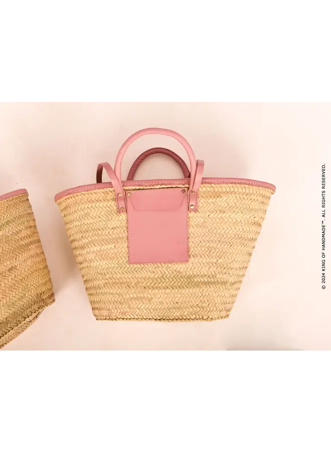 Hand & Shoulder Straw Tote Bag -