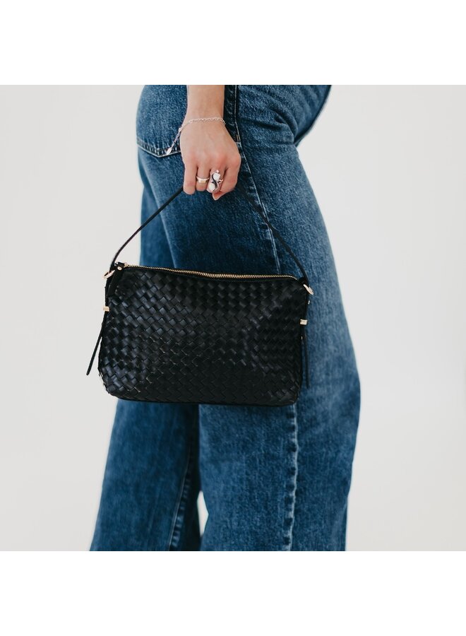 Harper Hobo Woven Shoulder Bag -