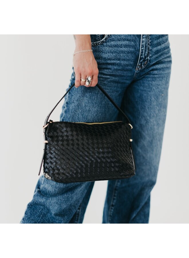 Harper Hobo Woven Shoulder Bag -