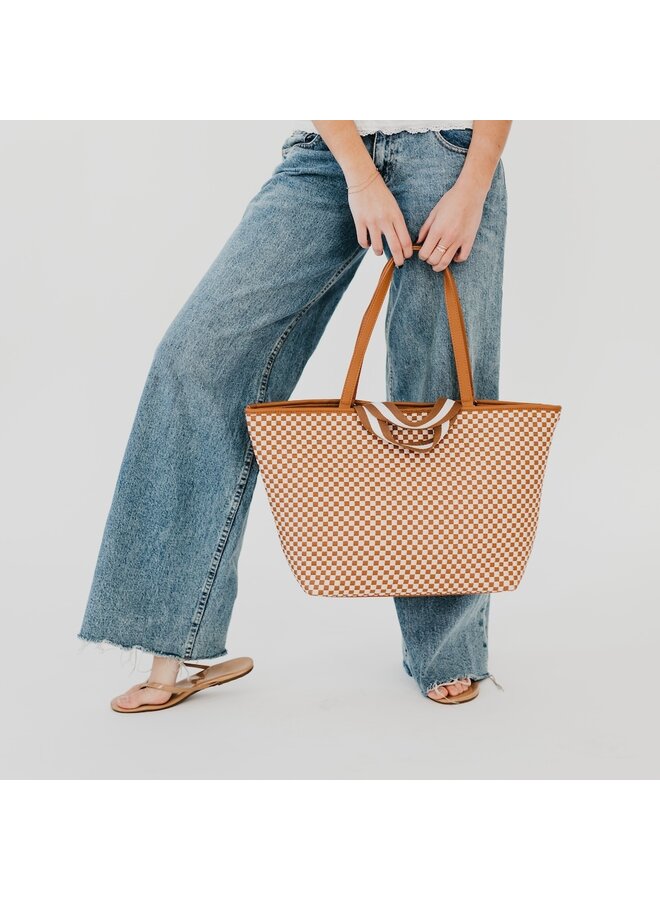 Woven Tiffany Organizer Tote Bag -