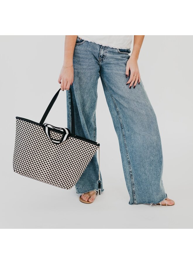 Woven Tiffany Organizer Tote Bag -