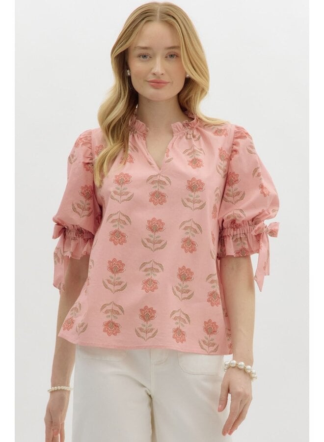 Elizabeth Bow Sleeve Blouse -