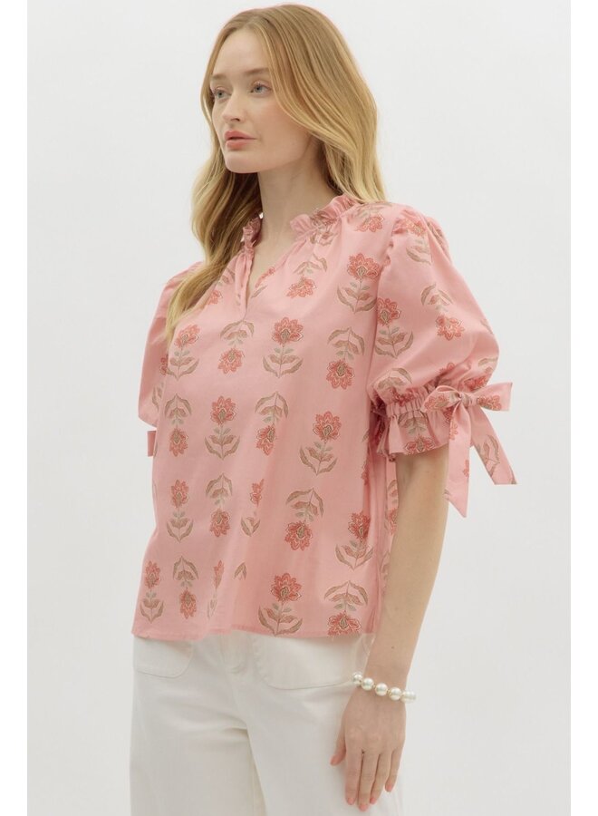 Elizabeth Bow Sleeve Blouse -