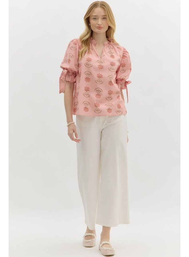 Elizabeth Bow Sleeve Blouse -