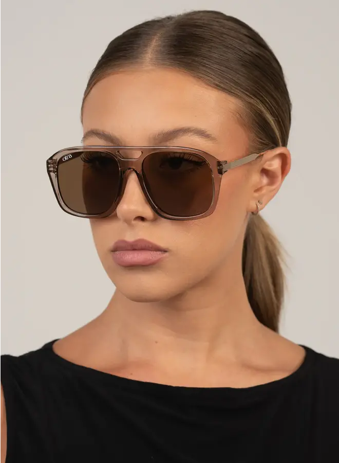 Reina Sunglasses - Trans Olive/Brown