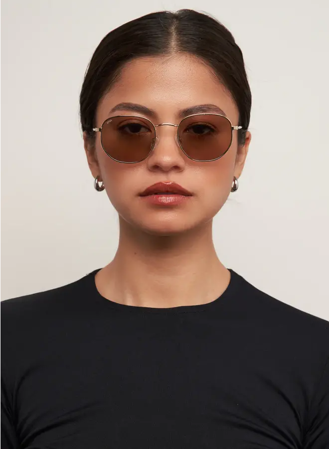 Bowie Sunglasses - Gold/Brown