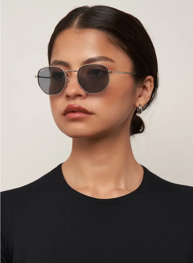 Bowie Sunglasses - Silver/Smoke