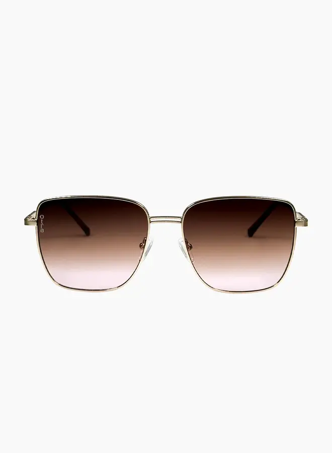 Rita Sunglasses - Gold/Brown to Pink Fade