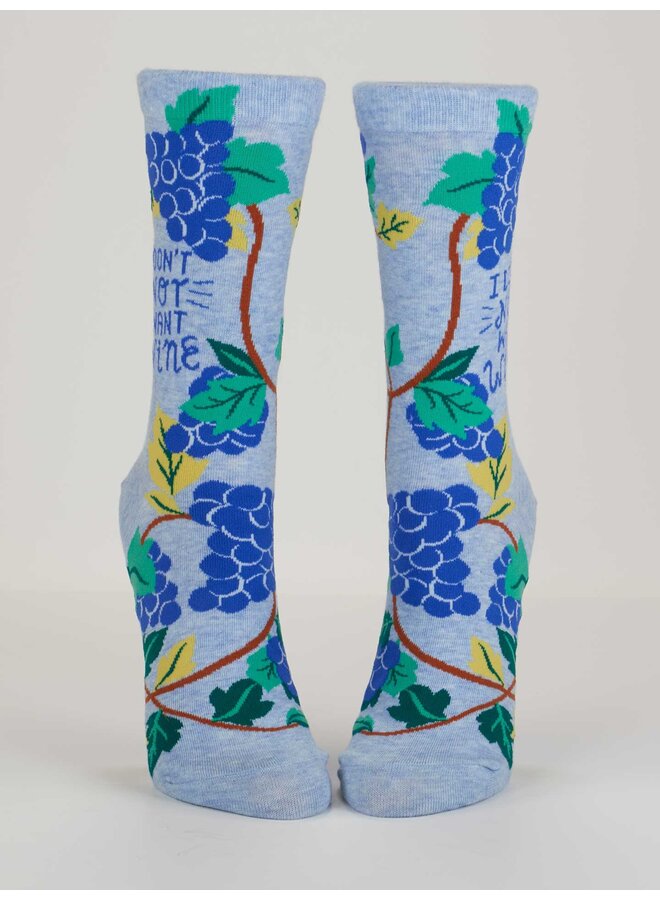 Women's Socks - Don't Not Want Wine