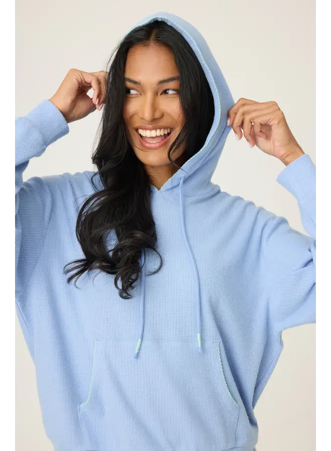 Vacay Vibes Baby Peachy Waffle Hoodie -