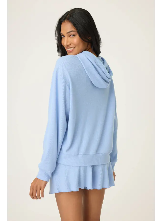 Vacay Vibes Baby Peachy Waffle Hoodie -
