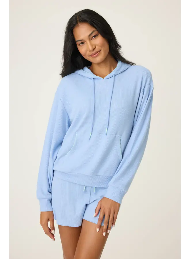 Vacay Vibes Baby Peachy Waffle Hoodie -