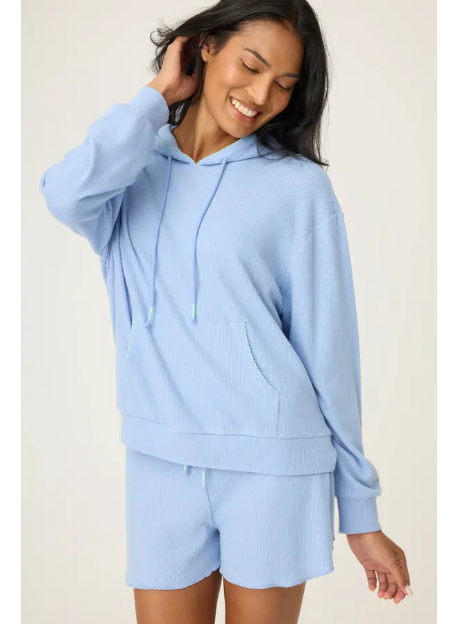 Vacay Vibes Baby Peachy Waffle Hoodie -