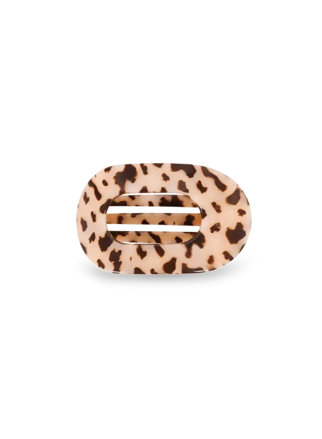 Blonde Tortoise Small Flat Round Hair Clip