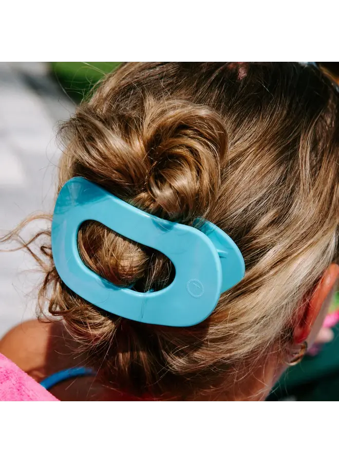 Large Flat Round Clip - Summer Sky