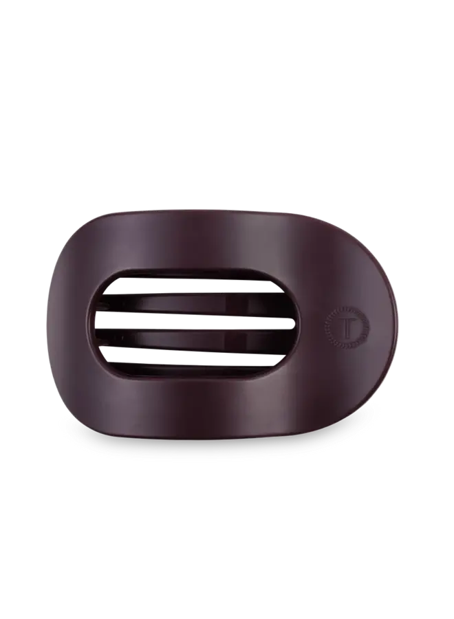 Large Flat Round Clip - Burgundy Bliss