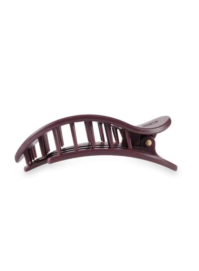 Large Flat Round Clip - Burgundy Bliss