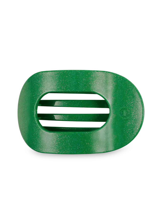 Large Flat Round Clip - Shamrock Shimmer