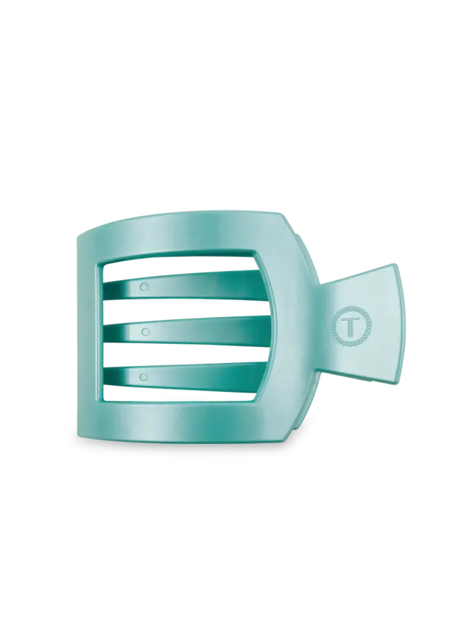 Flat Square Hair Clip - Large - Totally Turquoise