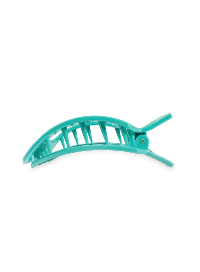Flat Square Hair Clip - Large - Totally Turquoise