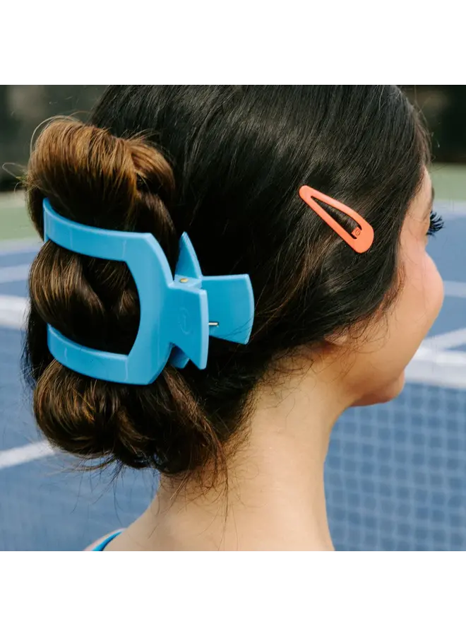 Flat Square Hair Clip - Large - Summer Sky