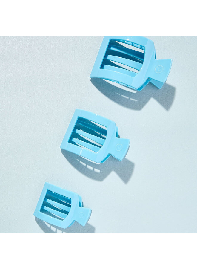 Flat Square Hair Clip - Large - Summer Sky