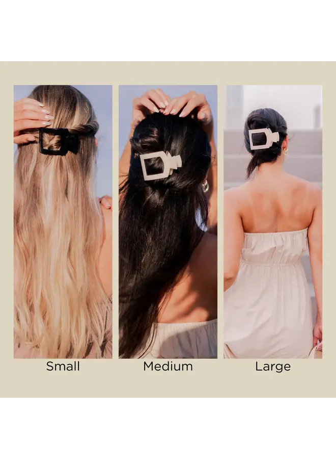 Flat Square Hair Clip - Large - Summer Sky