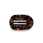 Tortoise Small Flat Round Hair Clip