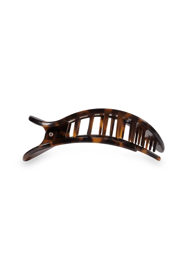 Tortoise Small Flat Round Hair Clip