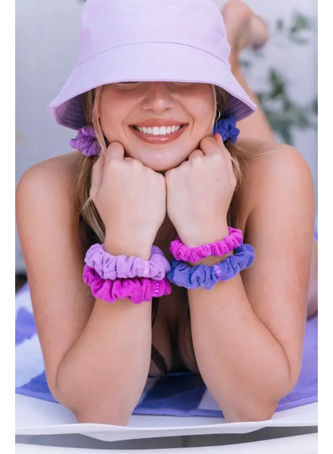 Terry Cloth Hair Scrunchies - Large -