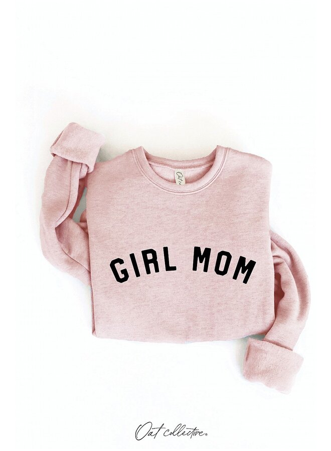 Girl Mom Graphic Sweatshirt - Rose