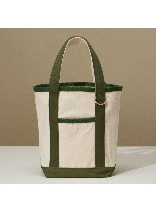 Embroidered Canvas Mini Tote -