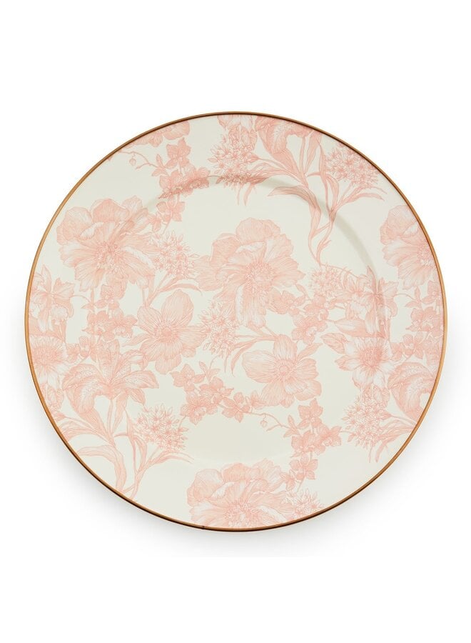 Rosy English Garden Enamel Charger/Plate