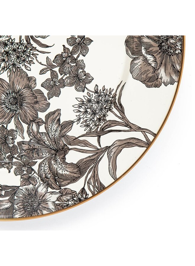 English Garden Enamel Charger/Plate - Sterling