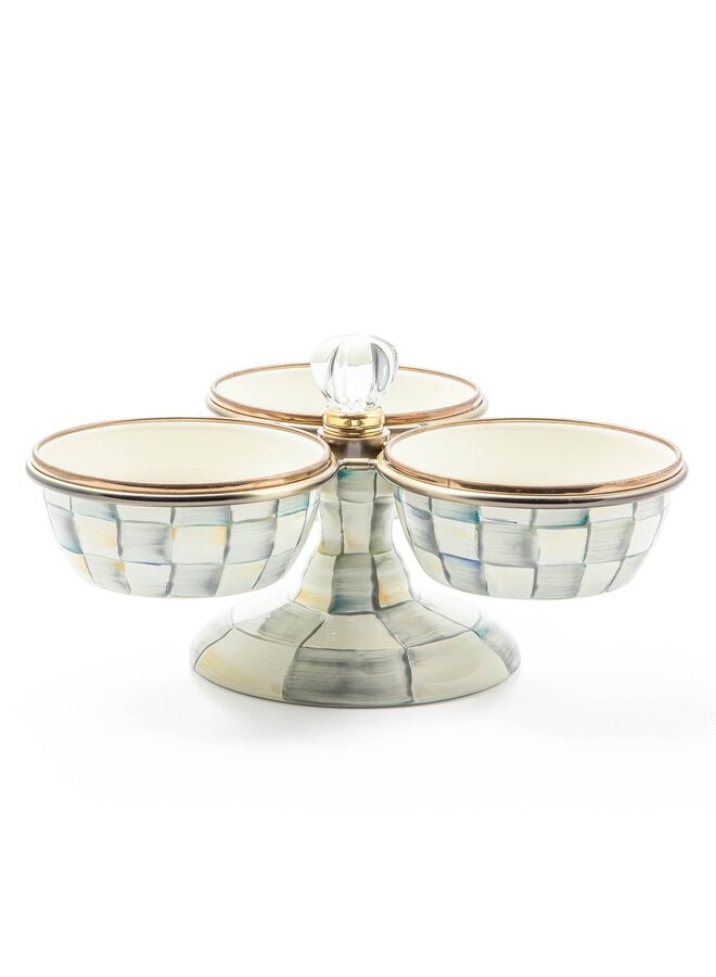 Sterling Check Enamel Triplicity