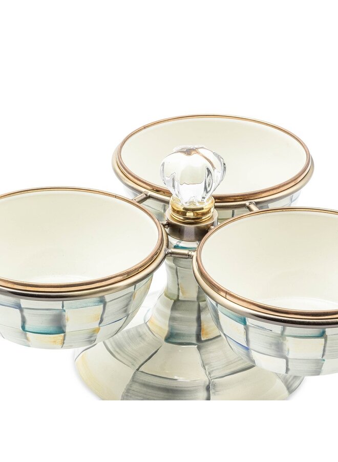 Sterling Check Enamel Triplicity