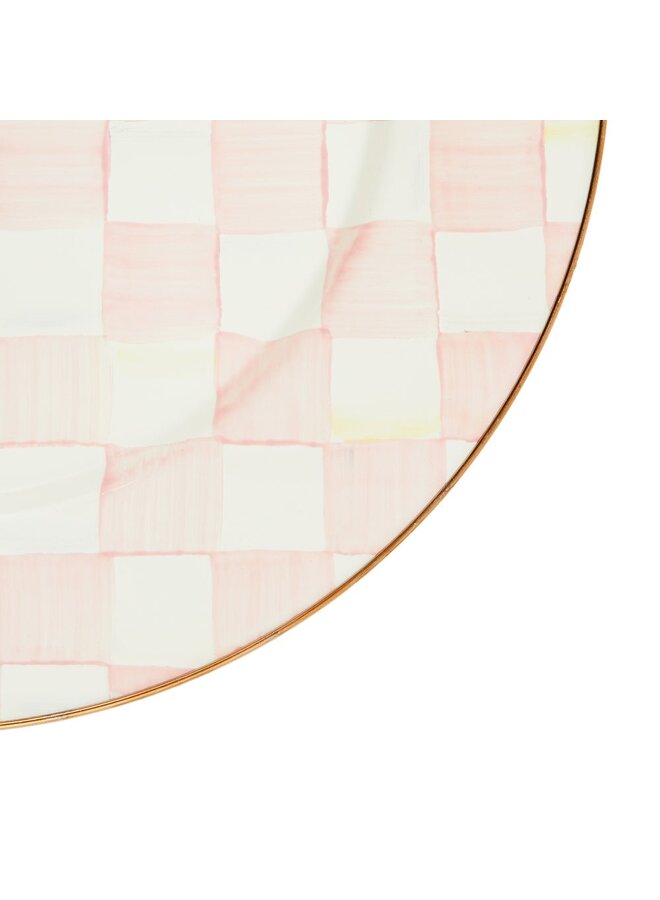 Rosy Check Enamel Charger/Plate